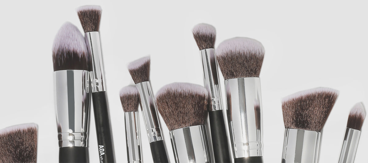 AOA Studio 10 Piece Hi-Def Professional Kabuki Makeup Brush Set