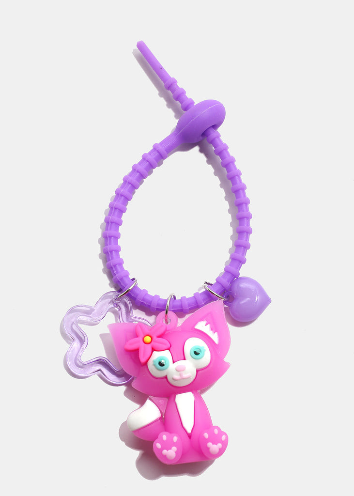 Cute Cat Keychains Purple ACCESSORIES - Shop Miss A