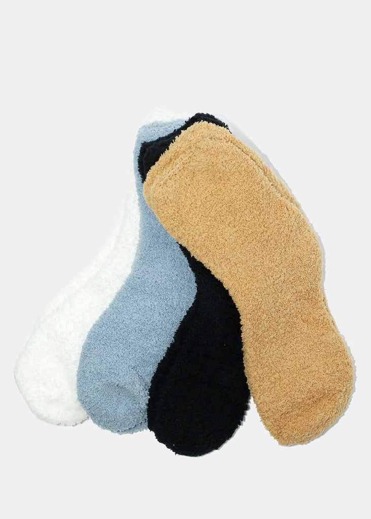 Solid Color Fuzzy Socks  ACCESSORIES - Shop Miss A
