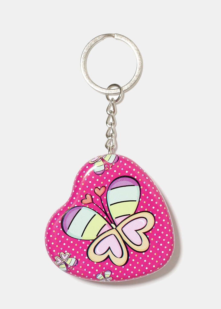 Heart Shape Tin Keychain Butterfly/Random ACCESSORIES - Shop Miss A