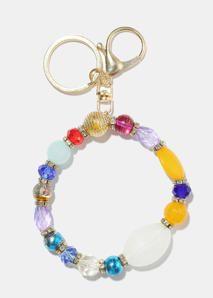 Assorted Bead Keychain Bracelet Gold ACCESSORIES - Shop Miss A