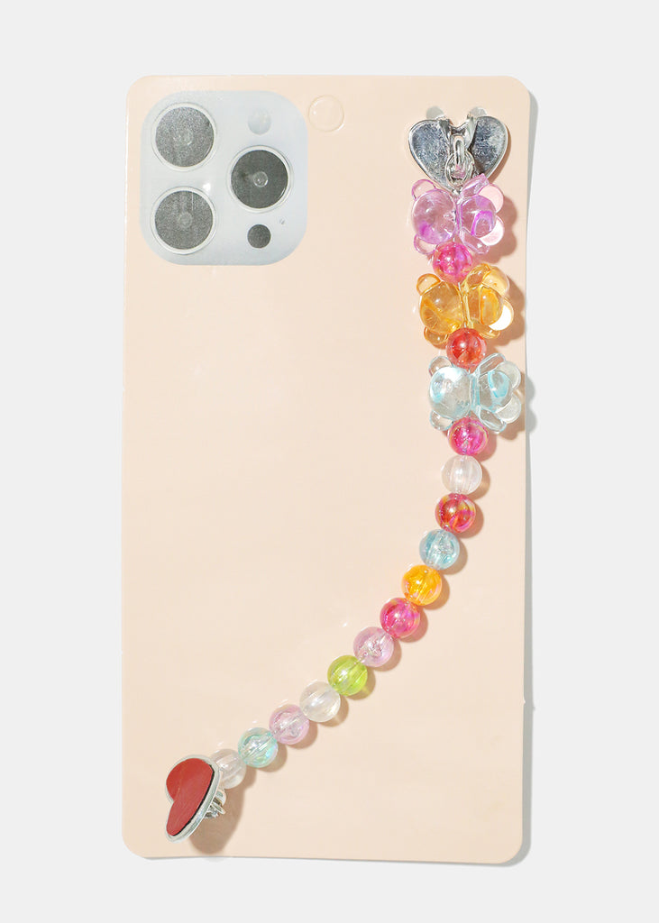 Colorful Bead & Bear Phone Strap Silver ACCESSORIES - Shop Miss A