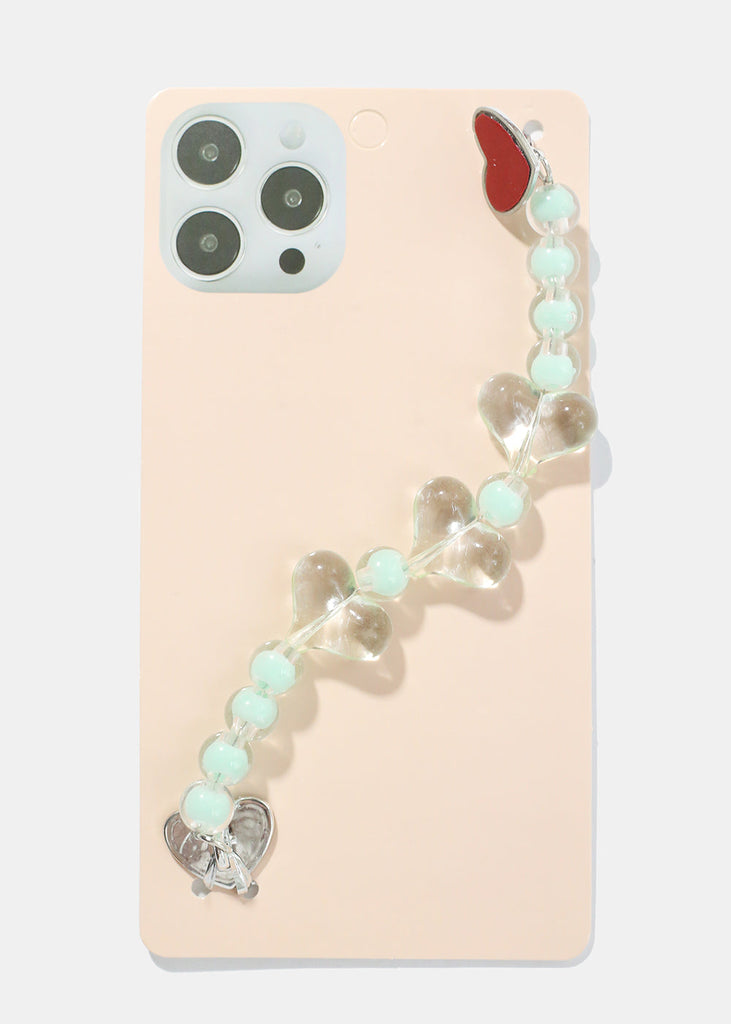Heart Bead Phone Strap Mint ACCESSORIES - Shop Miss A