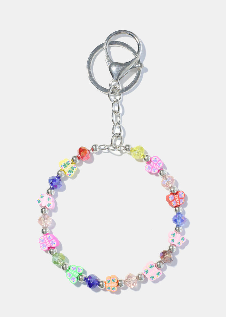 Multi Color Butterfly Keychain Bracelet Silver ACCESSORIES - Shop Miss A
