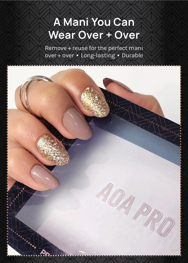 AOA Pro Press-On Nails: Gold Crush  NAILS - Shop Miss A