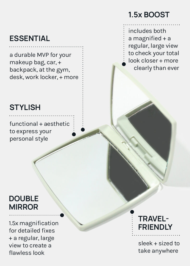 AOA Magnifying Double-Sided Compact Mirror - Square  ACCESSORIES - Shop Miss A