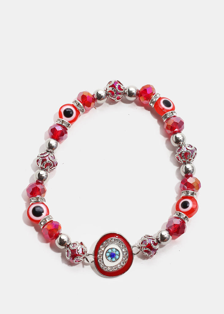 Red Evil Eye Bracelet Gold JEWELRY - Shop Miss A
