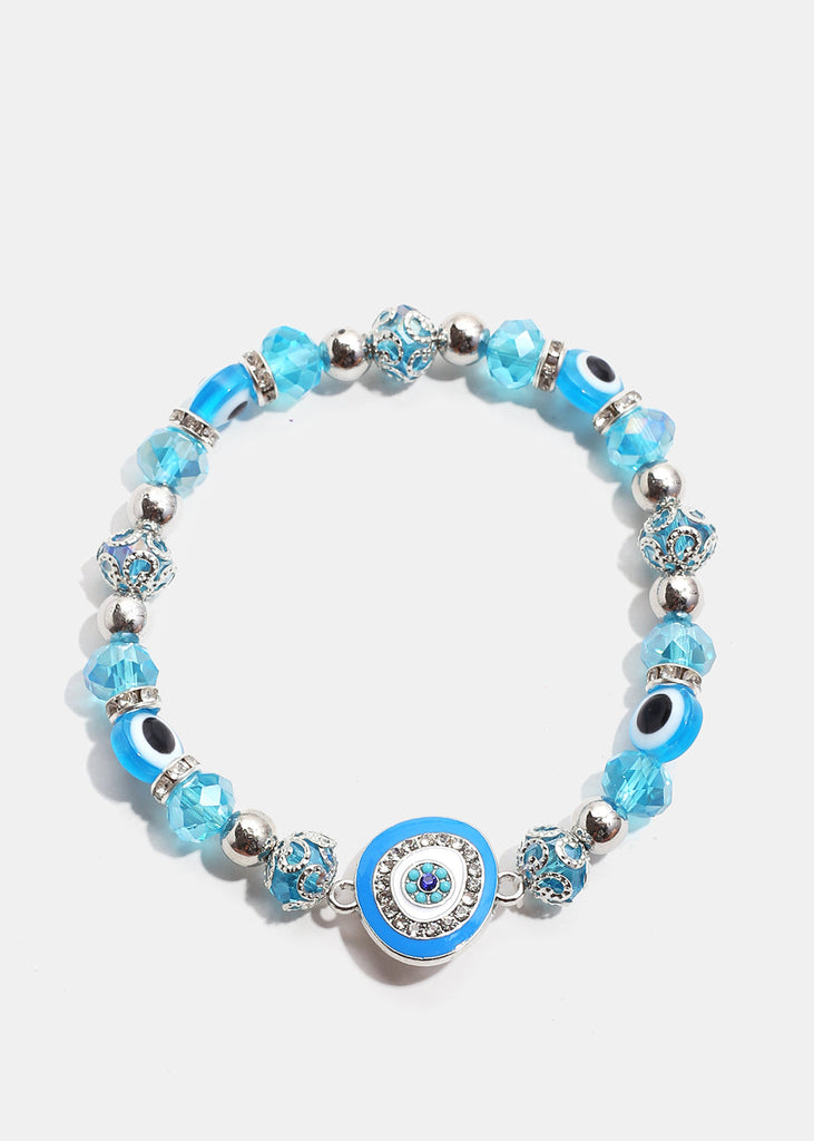 Big Evil Eye Bead Bracelet S. Blue JEWELRY - Shop Miss A