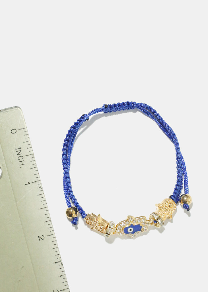 Blue Hamsa Hand Bracelet  JEWELRY - Shop Miss A