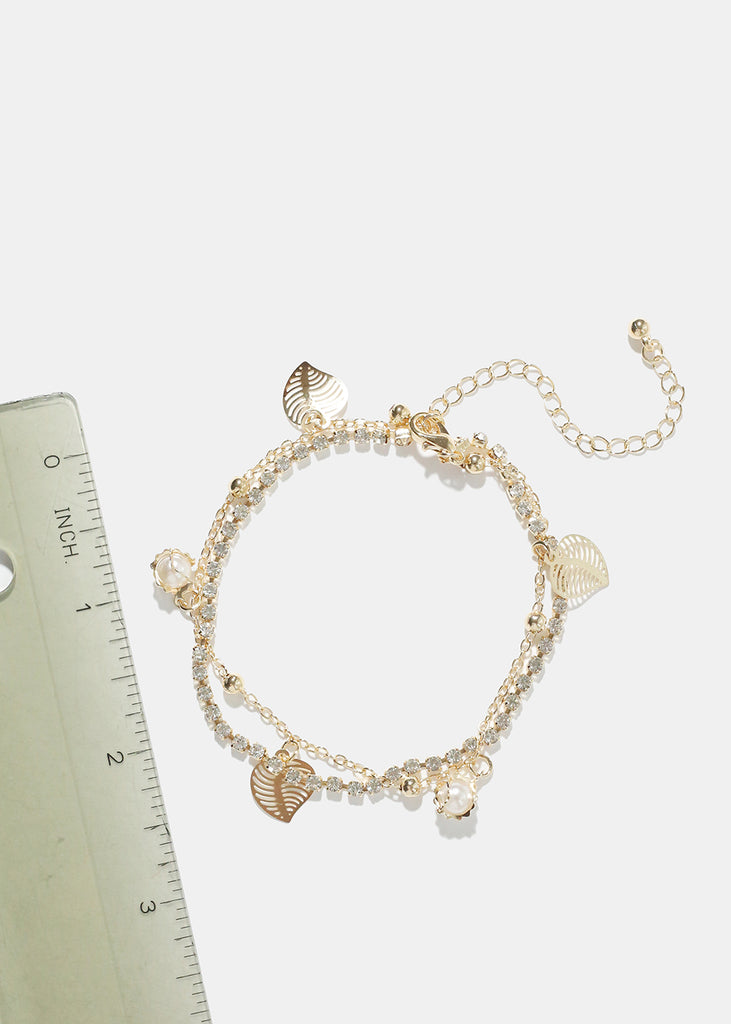 Laves & Pearl Charm Anklet  JEWELRY - Shop Miss A