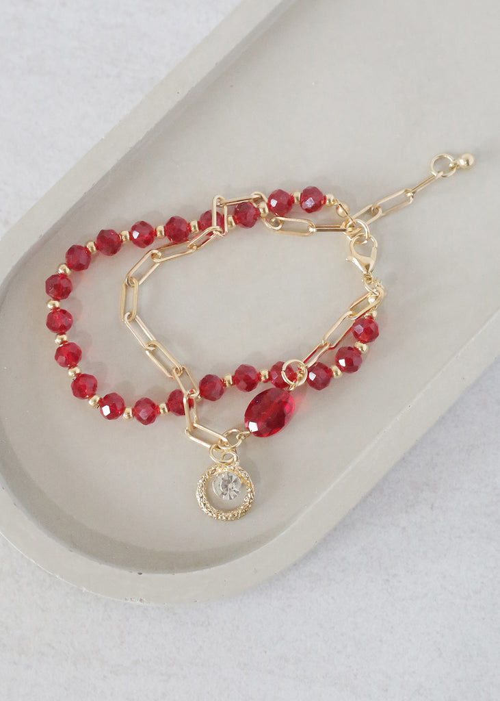 Eternal Glow Bracelet Red JEWELRY - Shop Miss A