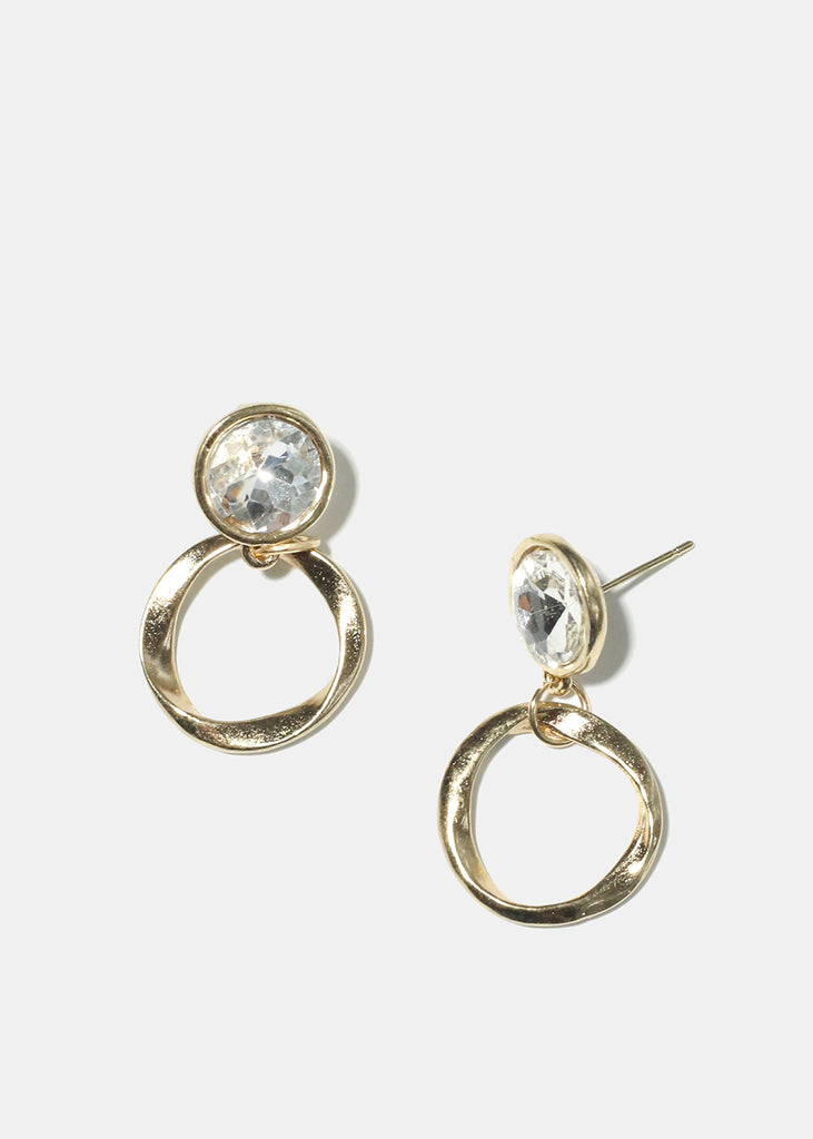 Circle Dangle Earrings Clear JEWELRY - Shop Miss A