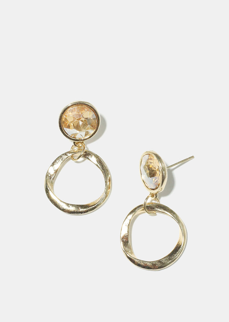 Circle Dangle Earrings Peach JEWELRY - Shop Miss A