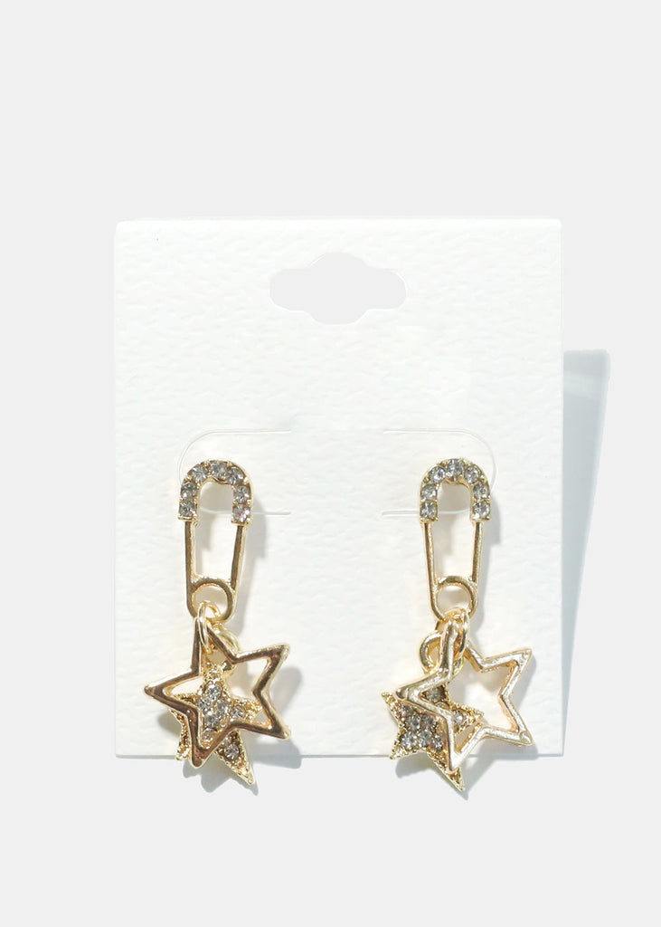 Star Dangle Earrings Gold JEWELRY - Shop Miss A