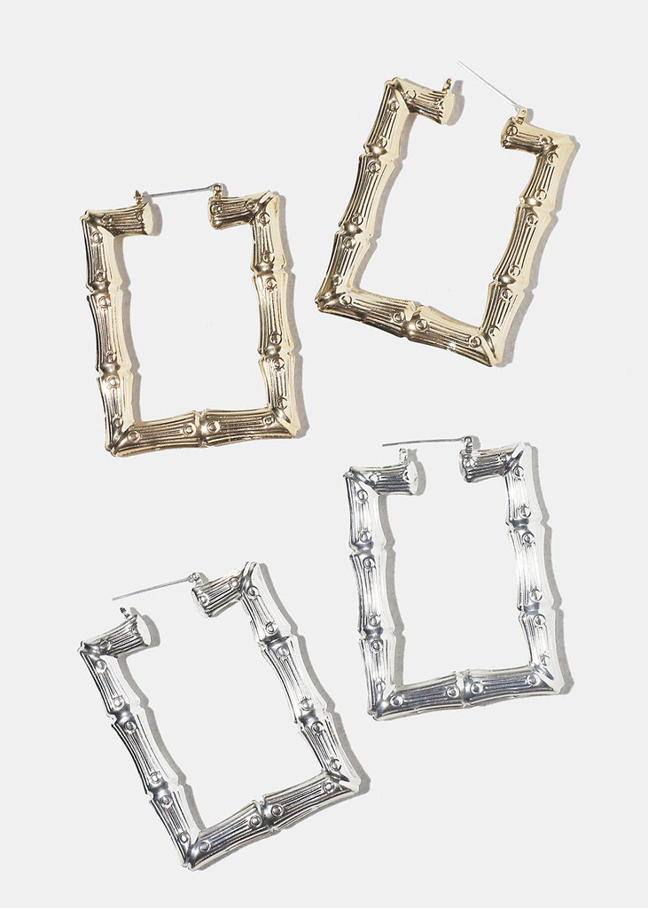Rectangle Bamboo Earrings  JEWELRY - Shop Miss A
