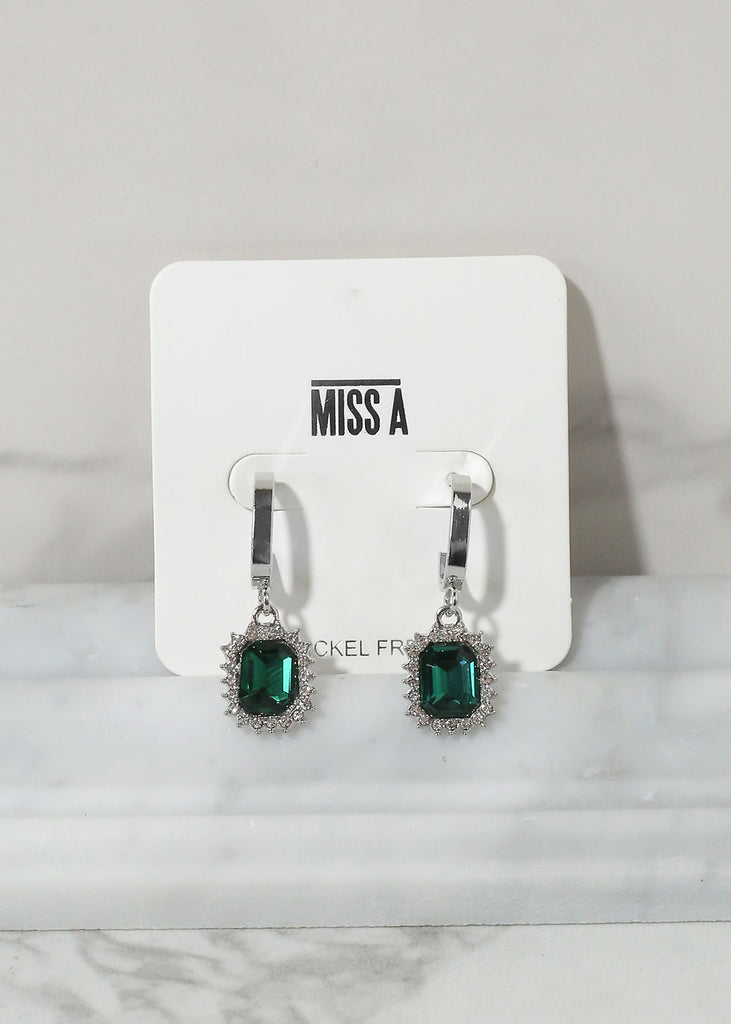 "Your Highness" Earrings Emerald JEWELRY - Shop Miss A