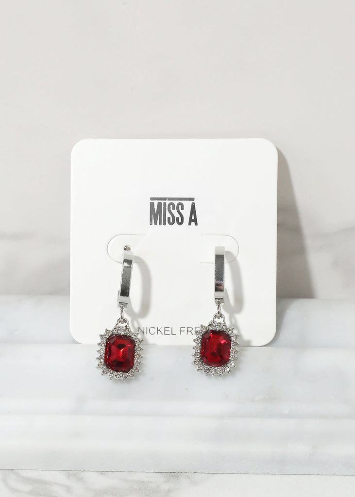 "Your Highness" Earrings Red JEWELRY - Shop Miss A