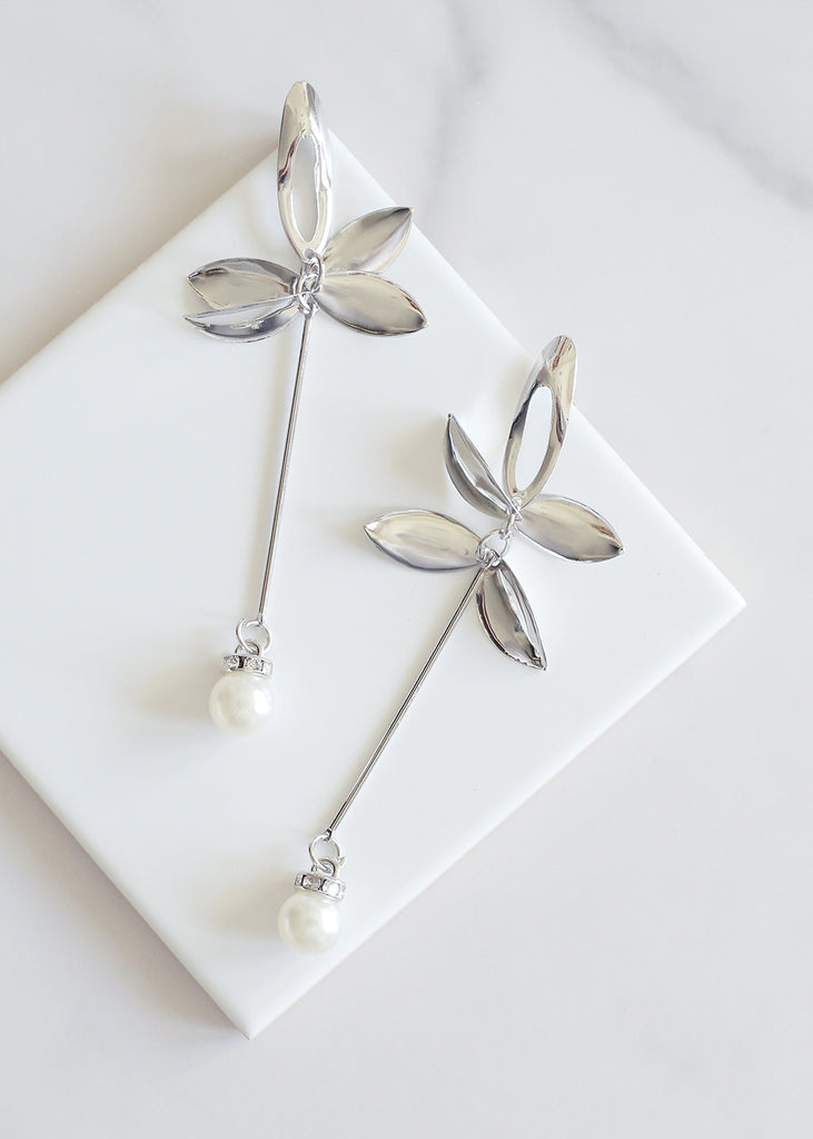 Floral - Pearl Drop Earrings  JEWELRY - Shop Miss A