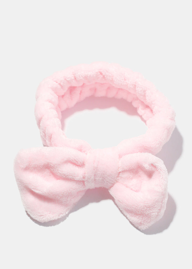 Big Bow Spa Headband L. Pink HAIR - Shop Miss A