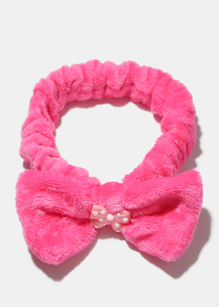 Polka Dot Bow Spa Headband D. Pink HAIR - Shop Miss A