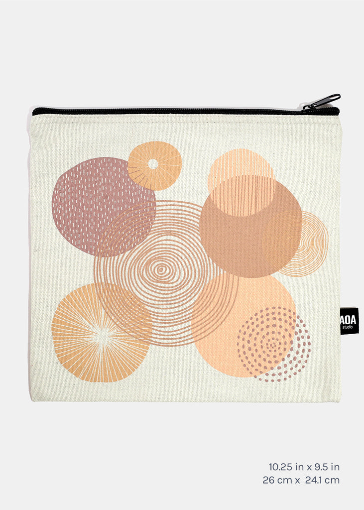 A+ Large Canvas Bag - Natural Circles  ACCESSORIES - Shop Miss A