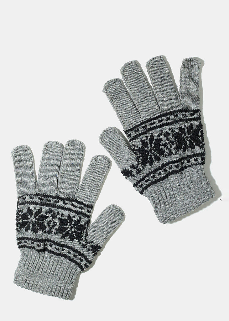 Knit Grey Winter Gloves  ACCESSORIES - Shop Miss A