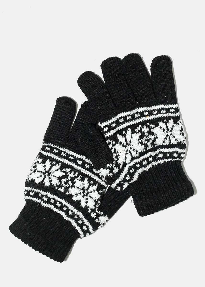 Knit Black Winter Gloves – Shop Miss A
