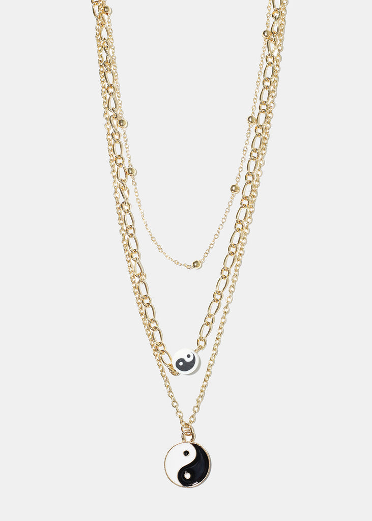 Yin Yang Layered Necklace Gold JEWELRY - Shop Miss A