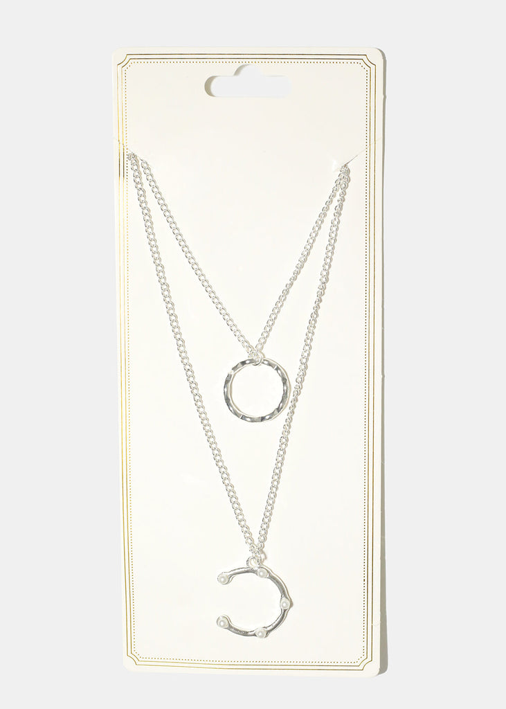 Silver Necklace with Open Circle  JEWELRY - Shop Miss A