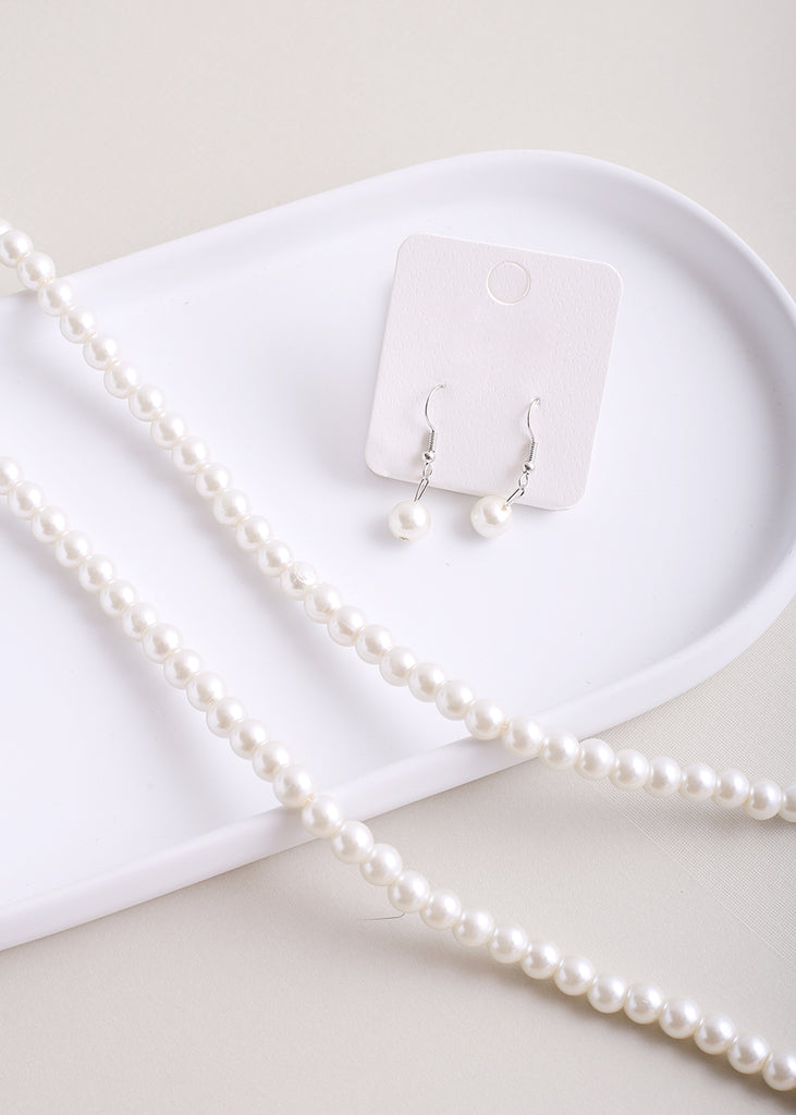 White Pearl Necklace  JEWELRY - Shop Miss A