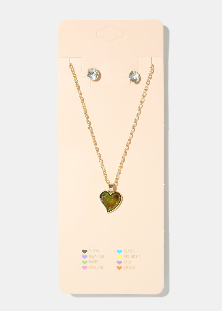 Heart Mood Necklace Gold JEWELRY - Shop Miss A