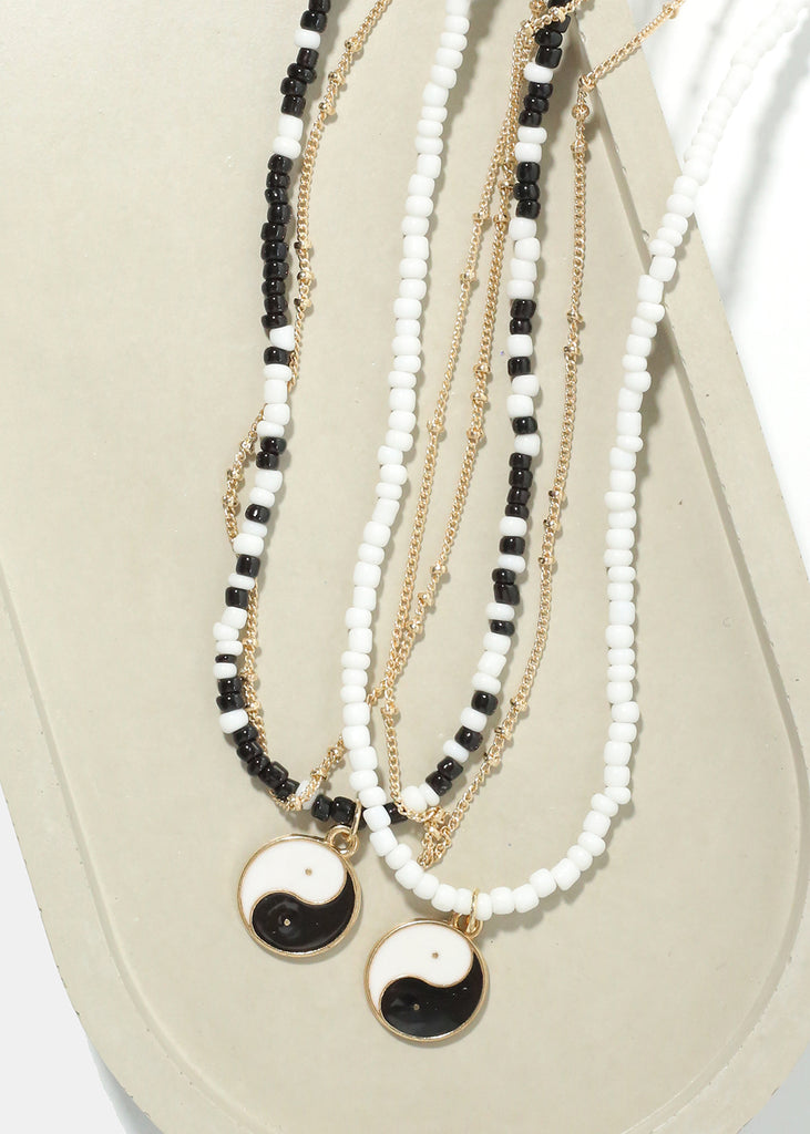 2 Layered Yin Yang Beaded Necklace  JEWELRY - Shop Miss A