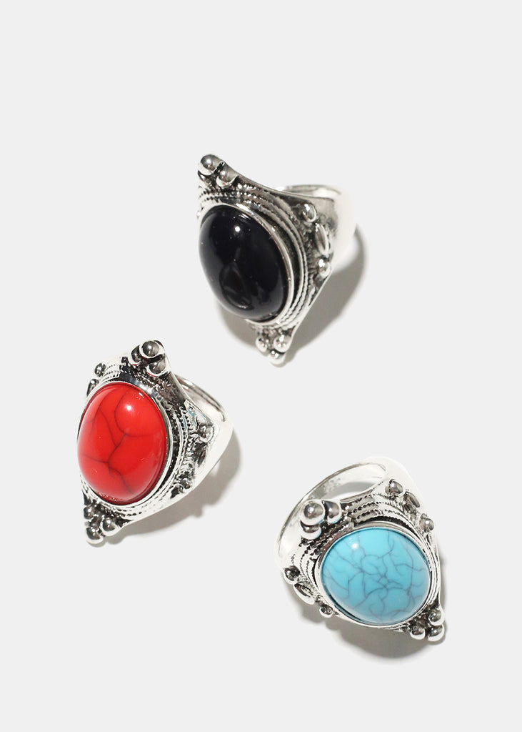 Oval Stone Ring  JEWELRY - Shop Miss A
