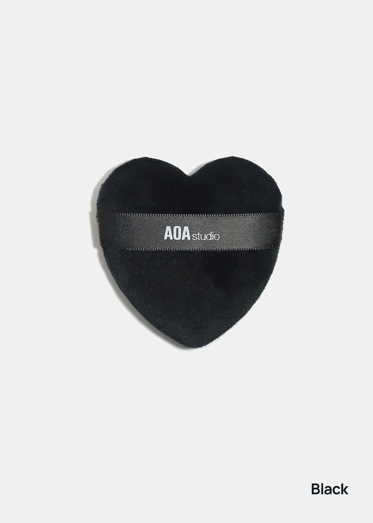 AOA Velvet Puff - Heart Black COSMETICS - Shop Miss A