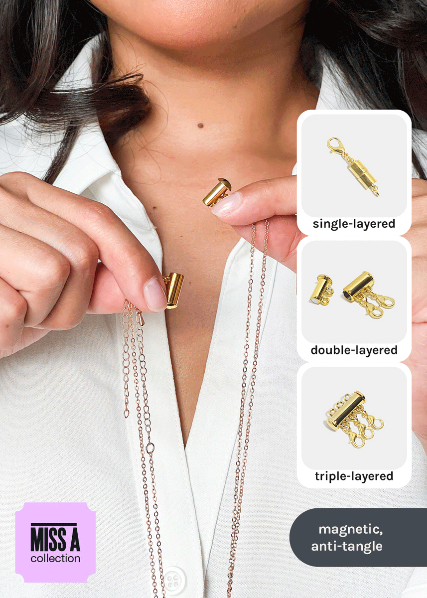 Miss A Necklace Clasp Gold Shop Miss A