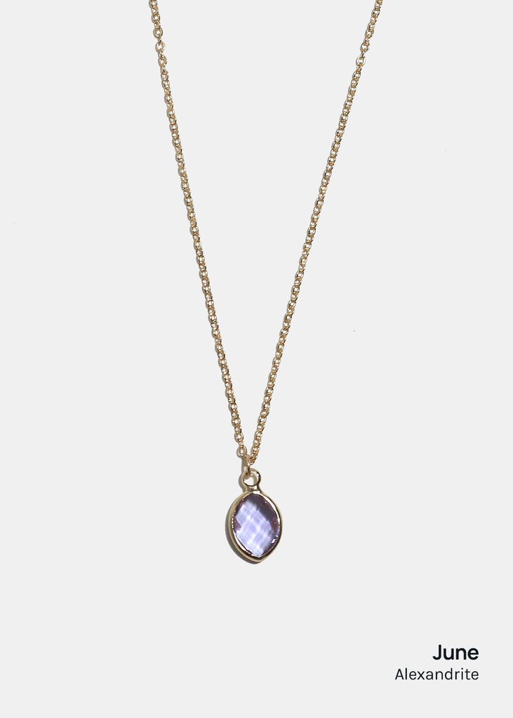 Miss A Birthstone Necklace - Oval June JEWELRY - Shop Miss A
