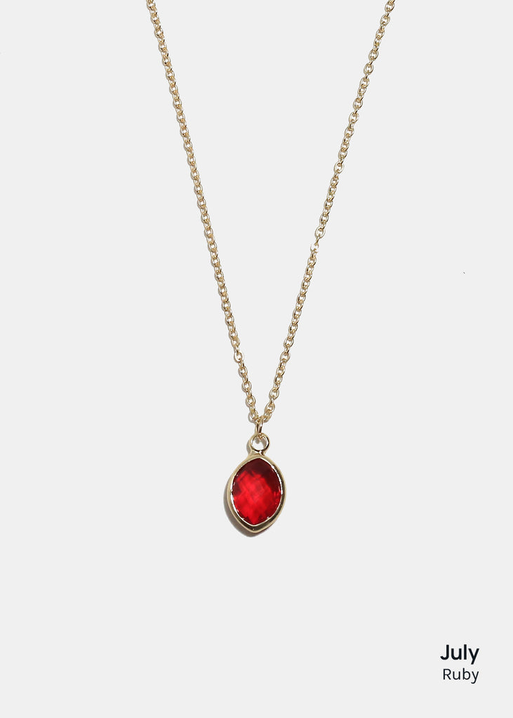 Miss A Birthstone Necklace - Oval July JEWELRY - Shop Miss A