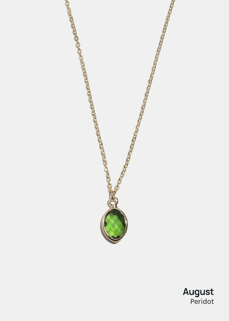 Miss A Birthstone Necklace - Oval August JEWELRY - Shop Miss A