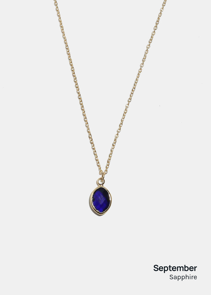 Miss A Birthstone Necklace - Oval September JEWELRY - Shop Miss A