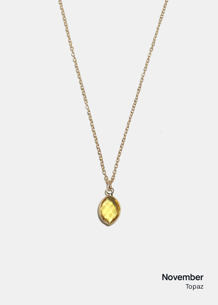 Miss A Birthstone Necklace - Oval November JEWELRY - Shop Miss A