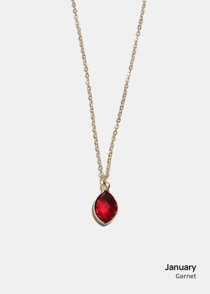 Miss A Birthstone Necklace - Oval January JEWELRY - Shop Miss A