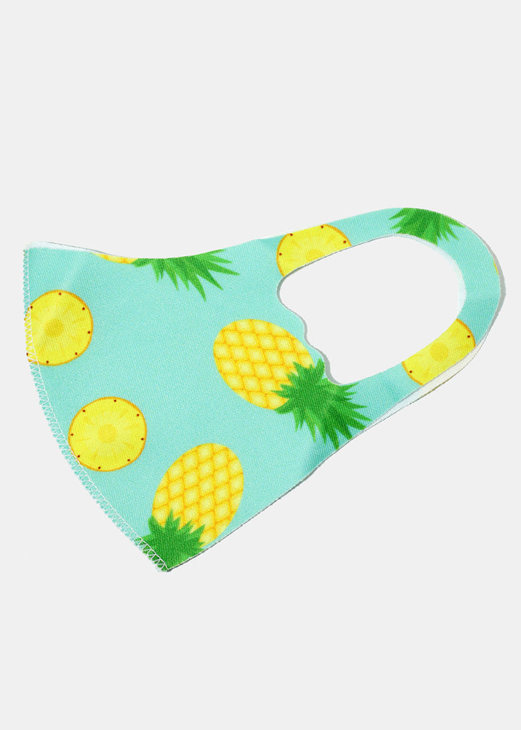 Fruity Print Kid's Face Mask Teal SALE - Shop Miss A