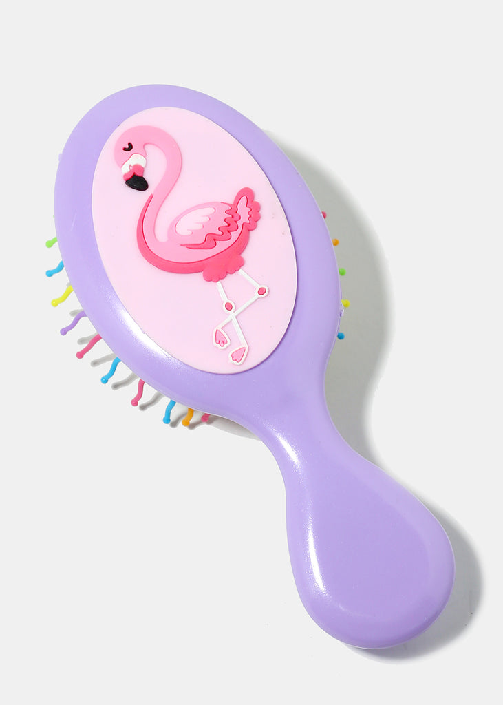 Flamingo Mini Hair Brush Purple ACCESSORIES - Shop Miss A