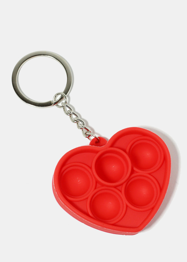 Heart Bubble Pop Keychain Fidget Red ACCESSORIES - Shop Miss A