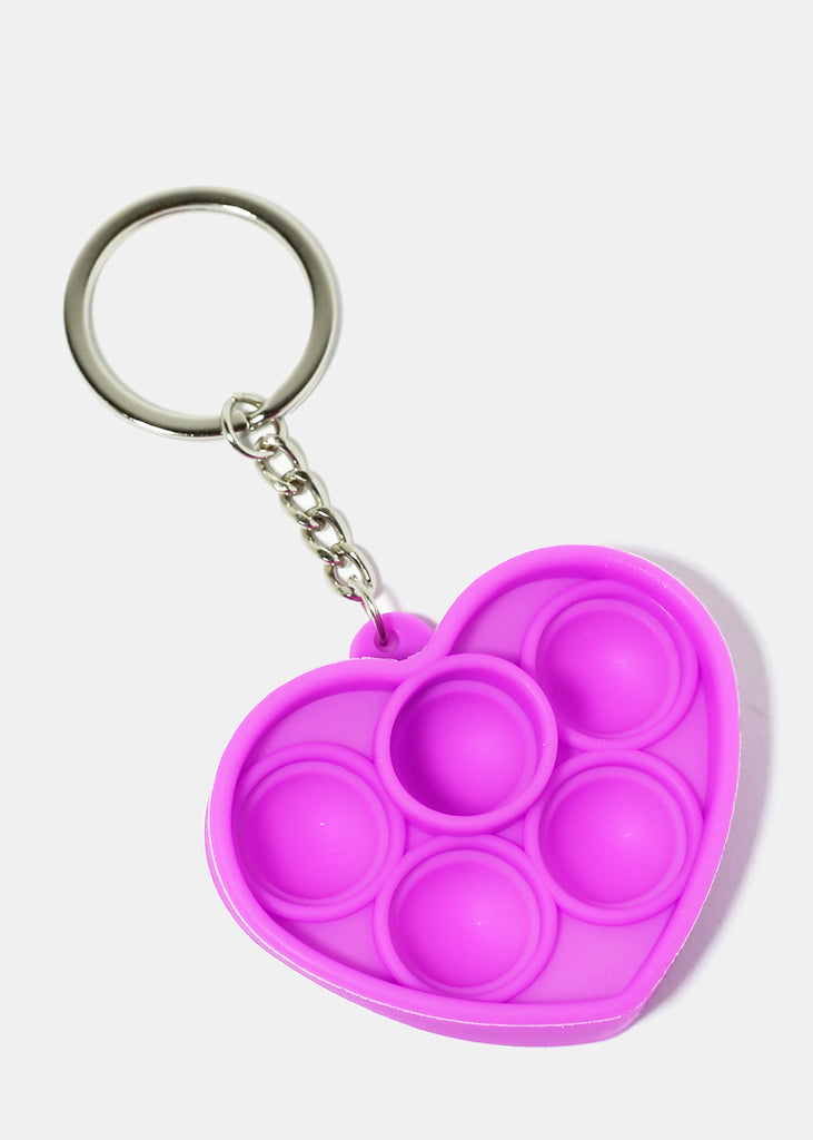 Heart Bubble Pop Keychain Fidget Purple ACCESSORIES - Shop Miss A