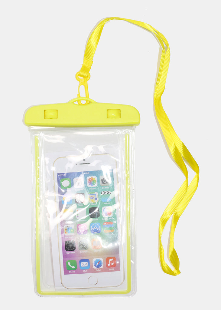 Waterproof Phone Pouch Yellow ACCESSORIES - Shop Miss A