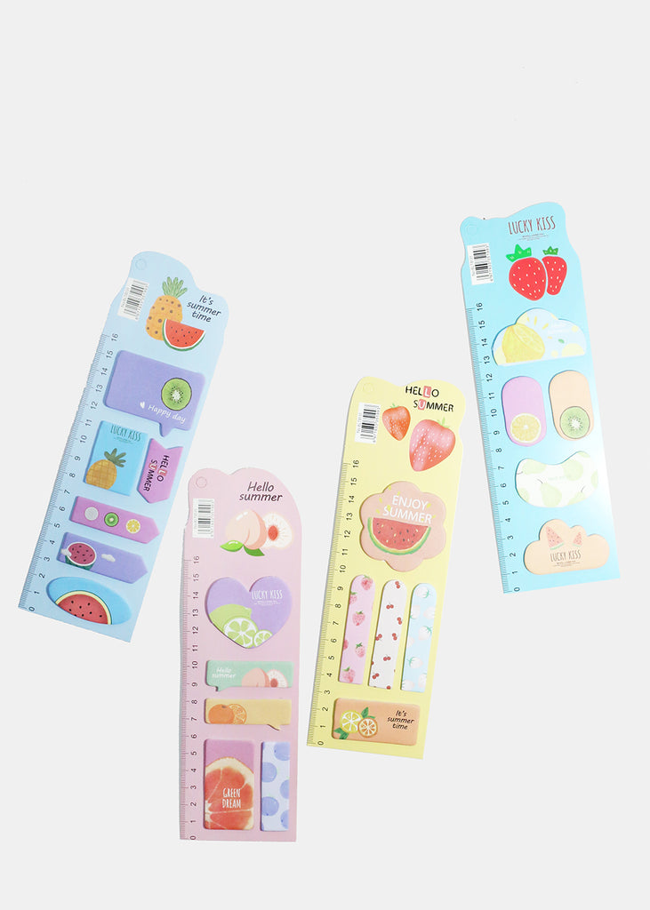 Fruit Print Index Sticky Notes & Ruler  ACCESSORIES - Shop Miss A