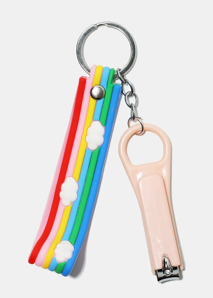 Rainbow Nail Clipper Keychain Coral COSMETICS - Shop Miss A