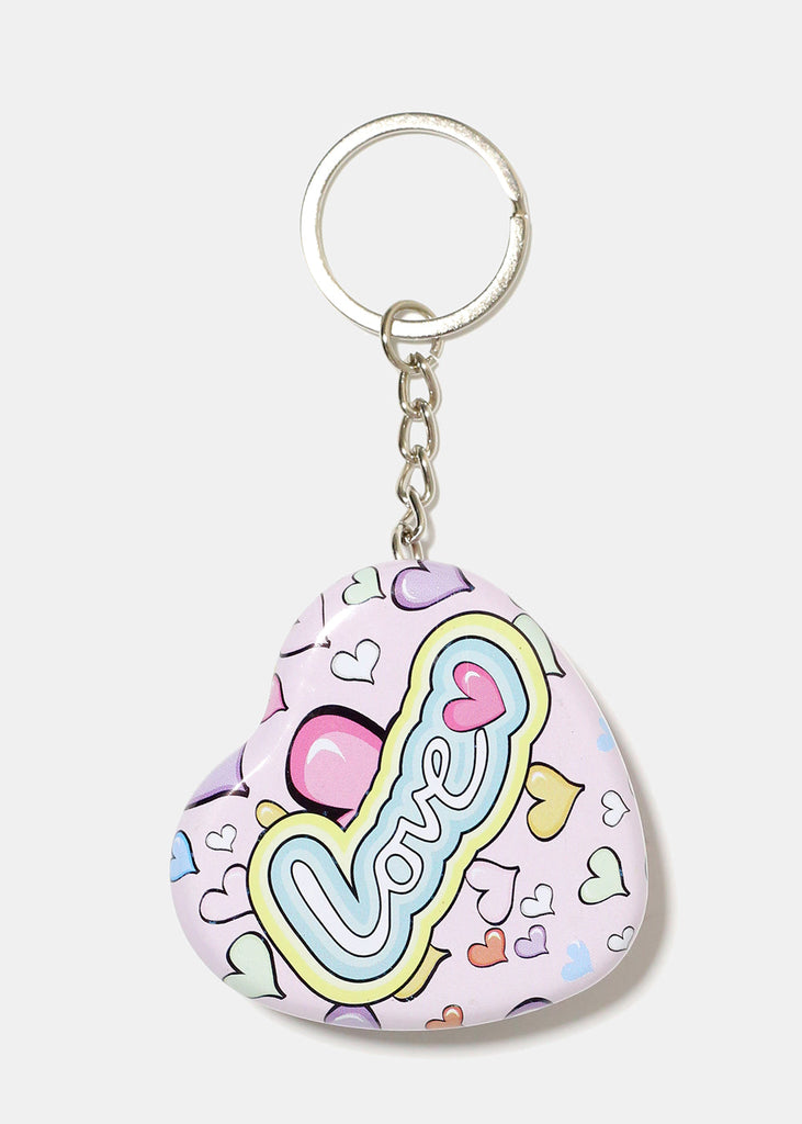 Heart Shape Tin Keychain Love ACCESSORIES - Shop Miss A
