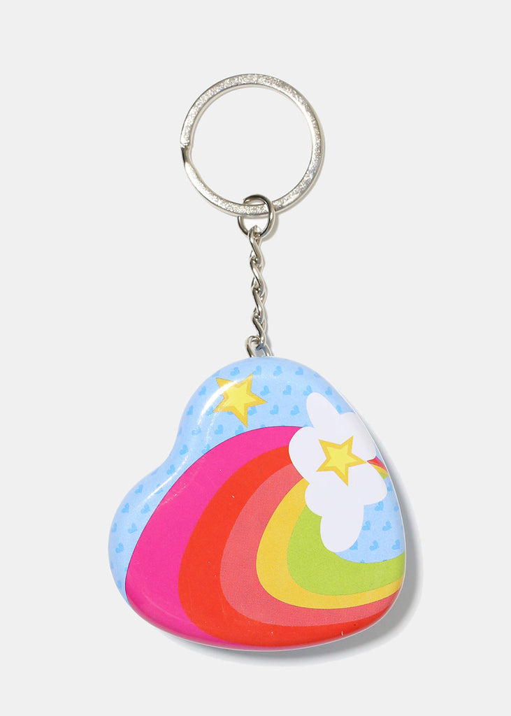 Heart Shape Tin Keychain Rainbow ACCESSORIES - Shop Miss A